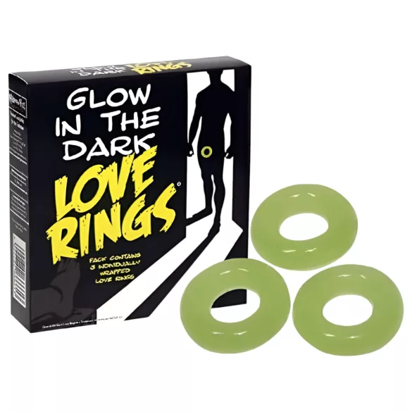 Love Rings - fluorescerande penisringar, set (3 st)
