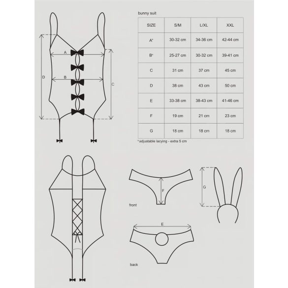 Obsessive - kaninoutfit för kvinnor - rosa