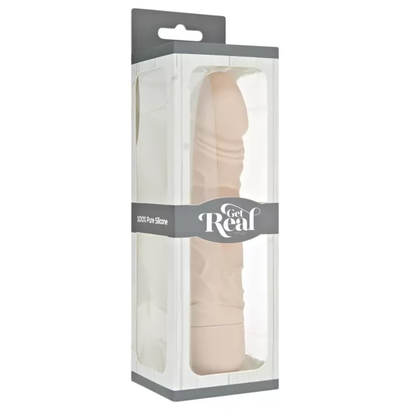 Classic Get Real - dildo vibrator - realistisk silikon - hudfärgad