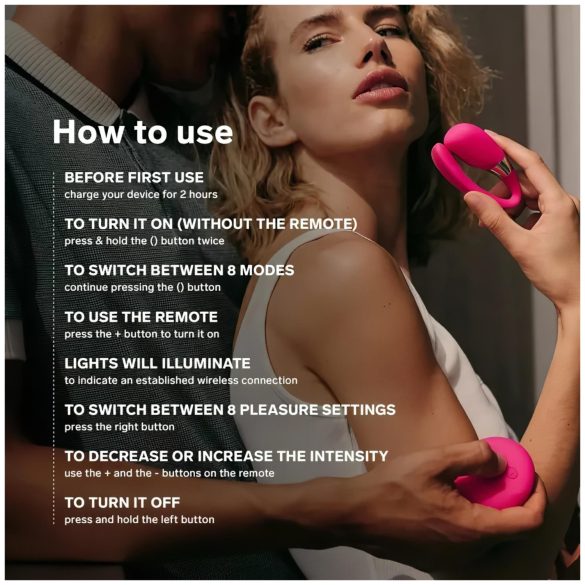 LELO - parvibrator - fjärrstyrd - silikon lila