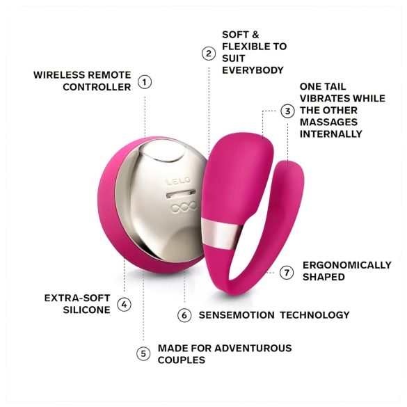 LELO Tiani 3 - parvibrator - silikon - rosa