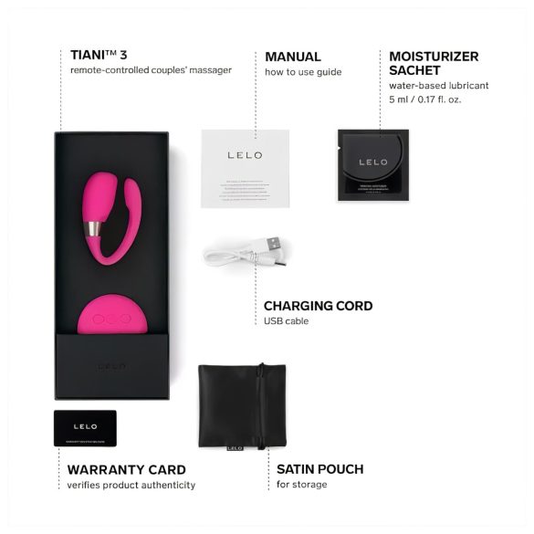 LELO Tiani 3 - parvibrator - silikon - rosa