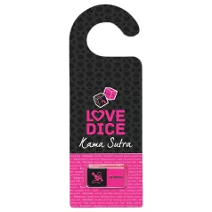 Sex-tärningar med dörrhängare set (svart-rosa)