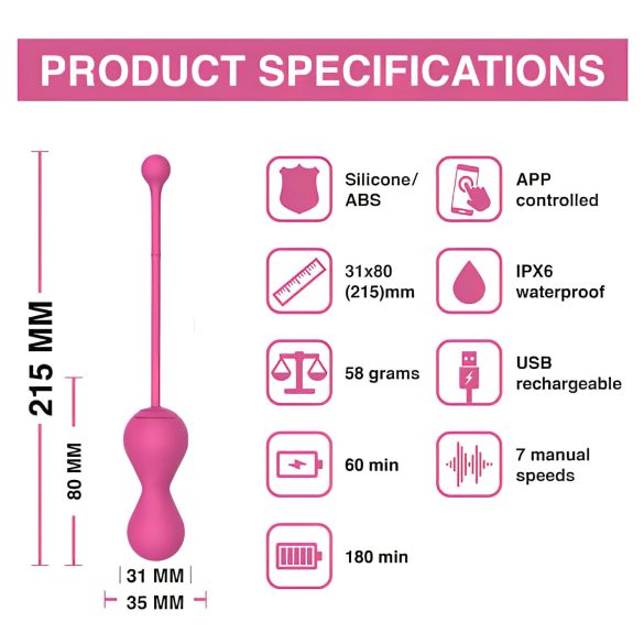 Magic Motion Kegel Master - Smart Geishakulor Duo (lila)