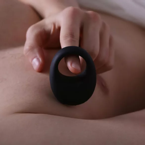 Je Joue Mio - penisring med vibrator - uppladdningsbar vattentät svart