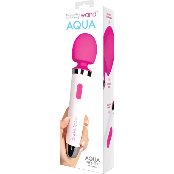 Bodywand - massagevibrator - vattentät - vit/rosa