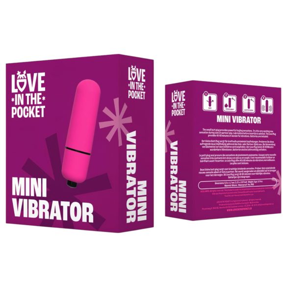 Love Bullet - minivibrator - vattentät - rosa