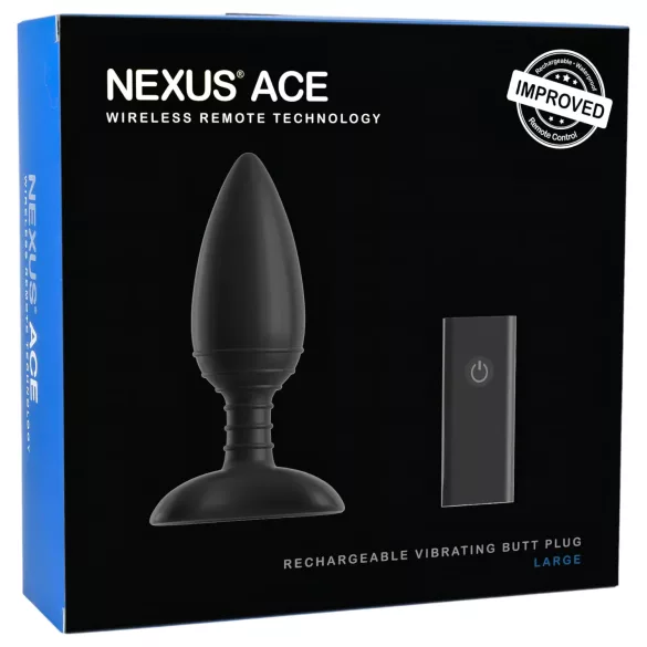 Nexus Ace - fjärrstyrd, uppladdningsbar analvibrator (stor)