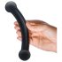 / GLAS - glas dubbel dildo (svart)