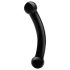 / GLAS - glas dubbel dildo (svart)