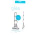 GLAS - vågig glasanalplugg (transparent)
