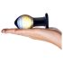 GLAS Galileo - glas analplugg (svart-guld)