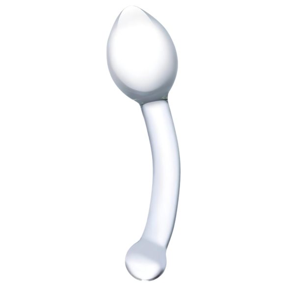 GLAS - dubblad analdildo i glas (genomskinlig)