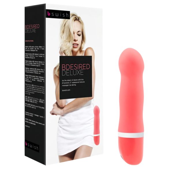B SWISH Bdesired Deluxe - vågig vibrator (korall)