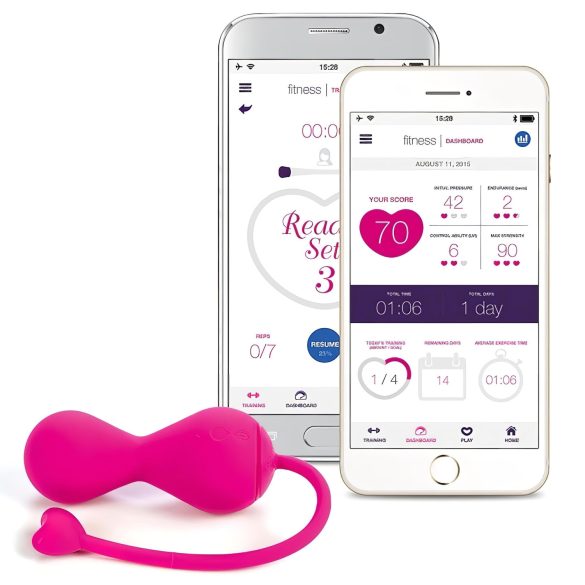 LOVELIFE BY OHMIBOD - KRUSH - Smart, laddningsbar knipkulor duett (rosa)