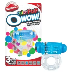 Screaming Color Pop - vibratorring - transparent blå
