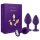 Rianne - 3-delad silikon analplugg set (lila)