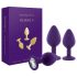 Rianne - 3-delad silikon analplugg set (lila)