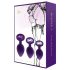 Rianne - 3-delad silikon analplugg set (lila)