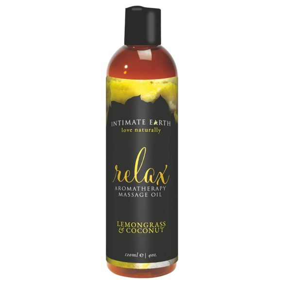 Intimate Earth Relax - Massageolja - Citronmeliss & Kokos (120ml)