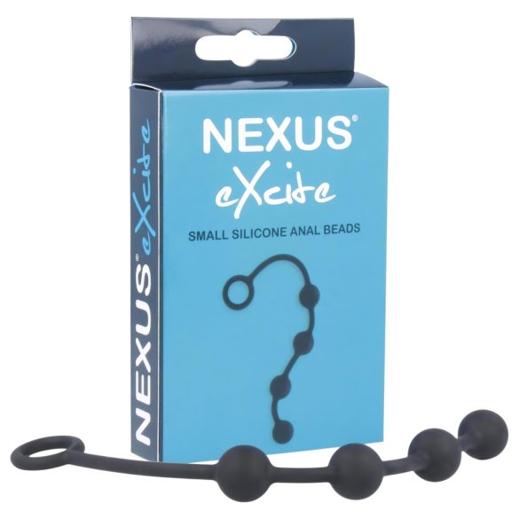 Nexus Excite - analdildo med 4 kulor - svart - liten