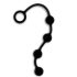 Nexus Excite - 4-pärlors analdildo - svart (liten)