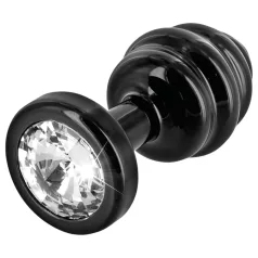 DIOGOL Anni - ribbad analplugg - svart - (3cm)