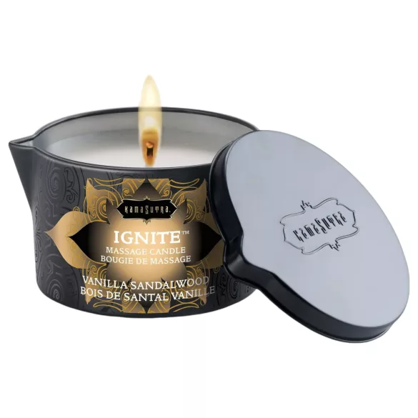 Kama Sutra - vegansk massage ljus - vanilj sandelträ - 170g