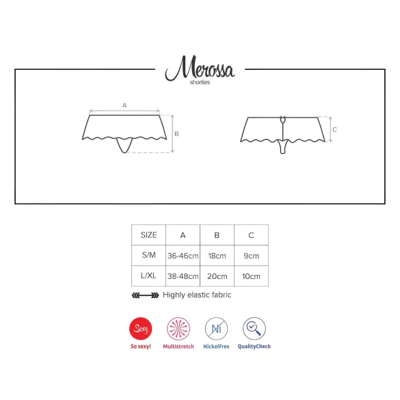 Obsessive Merossa - öppen stringtrosa med strass - svart