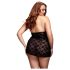 BACI Plus Size - halsband spets babydoll - svart (XL-XXL)