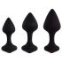 FEELZTOYS Bibi - svarta analpluggset (3 delar)
