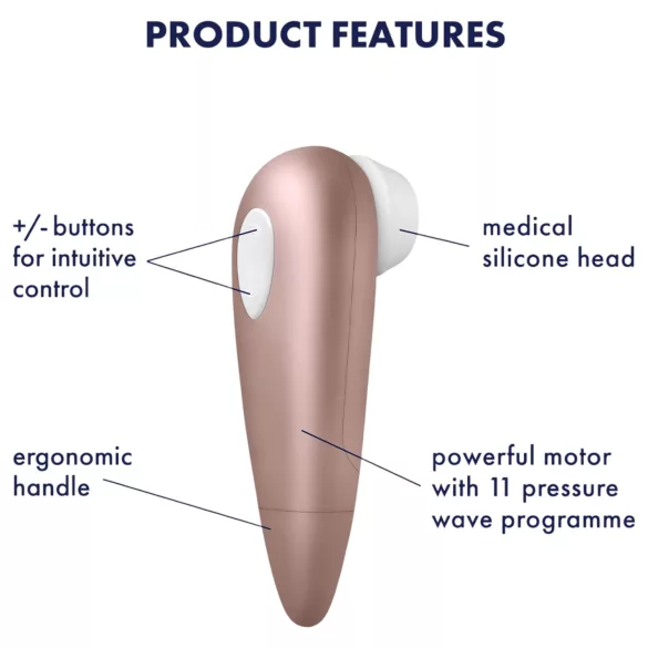 Satisfyer 1 Number One - lufttryck vibrator för klitoris - brun