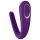 Satisfyer Double Classic - Vattentät, uppladdningsbar parvibrator (lila)