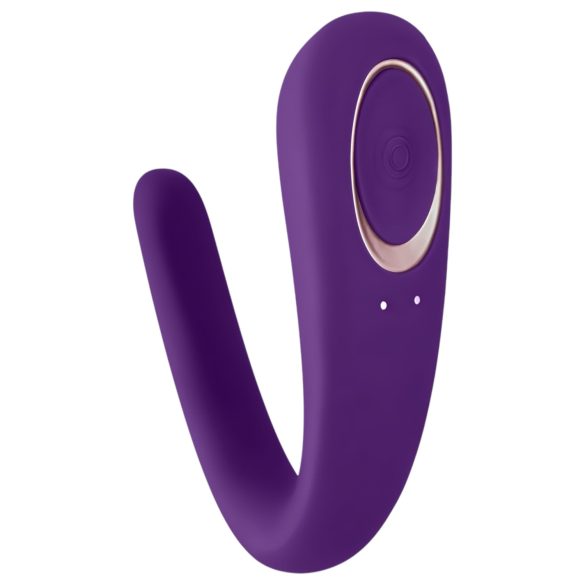 Satisfyer Double Classic - Vattentät, uppladdningsbar parvibrator (lila)