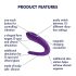 Satisfyer Double Classic - Vattentät, uppladdningsbar parvibrator (lila)
