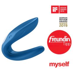 Satisfyer Double Whale - Dubbel motorparvibrator (blå)