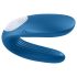 Satisfyer Double Whale - Dubbelmotoriserad Parvibrator (blå)