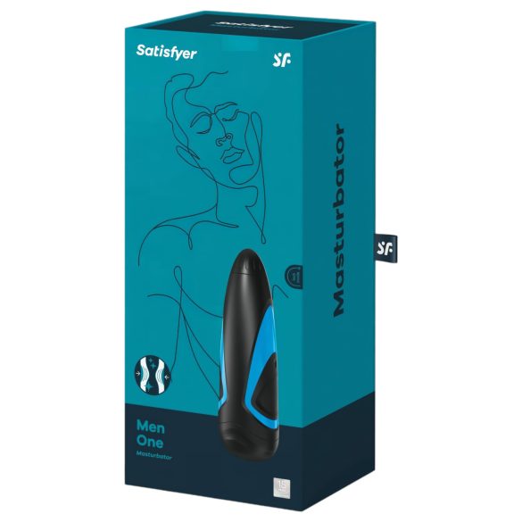 Satisfyer Men One - masturbator med sugfunktion - blå/svart