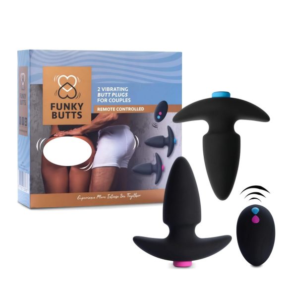 FEELZTOYS Funkybutts - Trådlöst laddningsbart analvibratorset (svart)