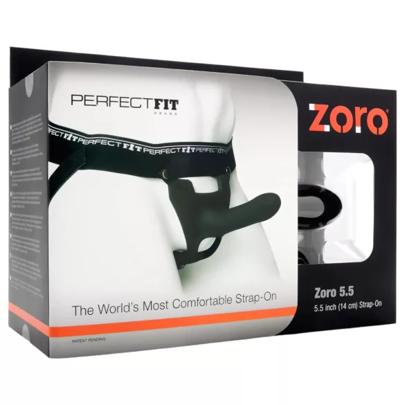 Perfect Fit - strap-on dildo - 14 cm - svart