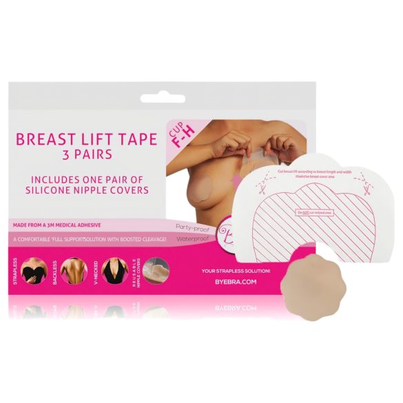 Bye Bra F-H - Osynliga lyftkuddar - nude (3 par)