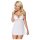 Obsessive 810-BAB-2 - spets babydoll och stringtrosa (vit) - L/XL