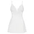 Obsessive - babydoll med spets och stringtrosa - vit - L/XL