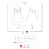 Obsessive 810-BAB-2 - spets babydoll och stringtrosa (vit) - L/XL