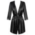 Obsessive Satinia Morgonrock - satinset (svart)