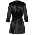 Obsessive Satinia Morgonrock - satinset (svart)