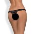 Obsessive Miamor - Öppen spetsstring med stenar för kvinnor (svart) - L/XL