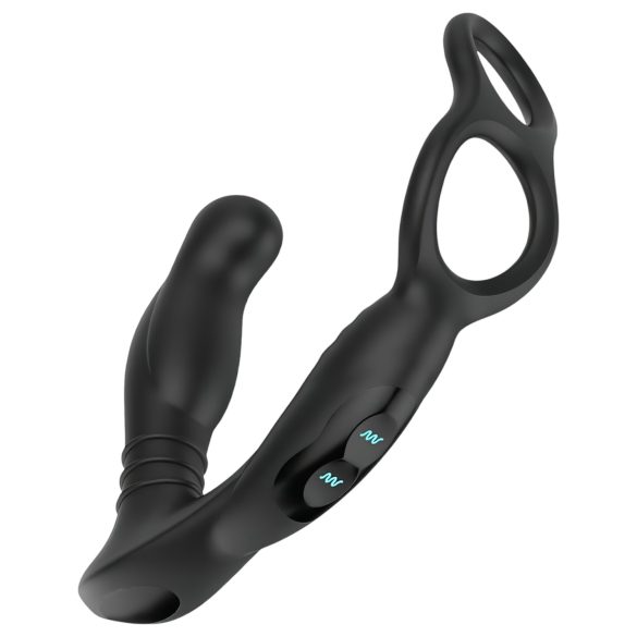 Nexus Simul8 - vibratorring med analdildo - svart