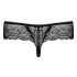 Obsessive Miamor - glittrande damspetstrosa (svart) - L/XL