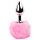 FEELZTOYS - metall analplugg med kaninsvans (silver-rosa)